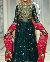 Teal Chiffon Suit- Pakistani Wedding Dress