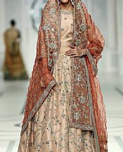 Beige Raw Silk Suit- Pakistani Bridal Dress