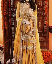 Mustard Chiffon Suit- Pakistani Bridal Dress