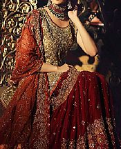 Maroon Chiffon Suit- Pakistani Wedding Dress