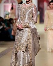 Tan Tissue Suit- Pakistani Bridal Dress