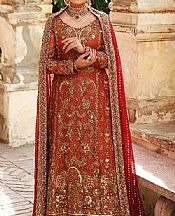 Rust Orange Chiffon Suit- Pakistani Bridal Dress