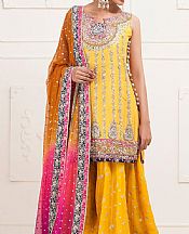 Yellow Crinkle Chiffon Suit