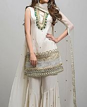 Off-white Chiffon Suit- Pakistani Party Wear Dress