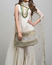 Off-white Chiffon Suit- Pakistani Formal Designer Dress