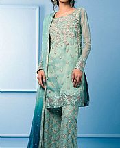 Turquoise Chiffon Suit- Pakistani Formal Designer Dress