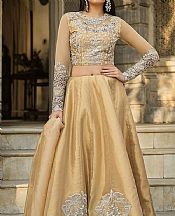 Golden Chiffon Suit- Pakistani Party Wear Dress