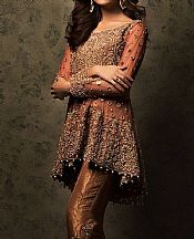 Rust Chiffon Suit- Pakistani Formal Designer Dress