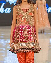 Orange Chiffon Suit- Pakistani Formal Designer Dress