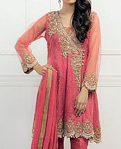 Brink Pink Net Suit- Pakistani Party Wear Dress