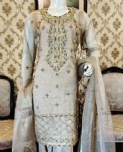 Beige Net Suit- Pakistani Formal Designer Dress