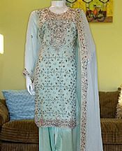 Sea Green Chiffon Suit- Pakistani Party Wear Dress