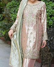 Peach Tissue Suit- Pakistani Party Wear Dress