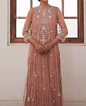 Tea Pink Net Suit- Pakistani Party Wear Dress
