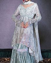 Silver/Grey Chiffon Suit- Pakistani Bridal Dress