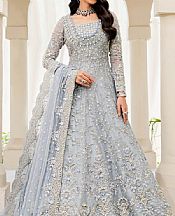 Baby Blue Crinkle Chiffon Suit- Pakistani Bridal Dress