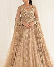 Golden Crinkle Chiffon Suit- Pakistani Bridal Dress