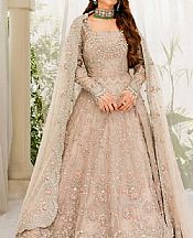 Beige Crinkle Chiffon Suit- Pakistani Bridal Dress