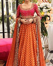 Orange/Pink Chiffon Suit- Pakistani Bridal Dress