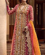 Pink/Orange Crinkle Chiffon Suit- Pakistani Wedding Dress