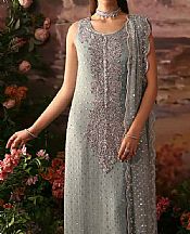 Grey Crinkle Chiffon Suit- Pakistani Formal Designer Dress
