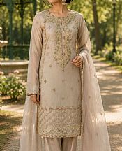 Beige Net Suit- Pakistani Formal Designer Dress