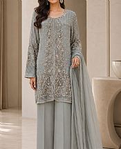 Light Grey Chiffon Suit- Pakistani Party Wear Dress