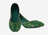 Ladies Khussa- Green- Khussa Shoes for Women