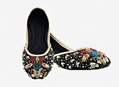 Ladies Khussa- Black- Pakistani Khussa Shoes