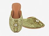 Ladies Khussa- Pistachio- Pakistani Khussa Shoes