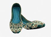 Ladies Khussa- Teal- Pakistani Khussa Shoes