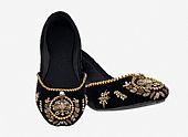Ladies Khussa- Black- Pakistani Khussa Shoes
