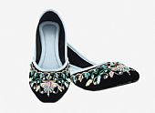 Ladies Khussa- Black- Pakistani Khussa Shoes