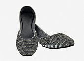 Ladies Khussa- Grey- Pakistani Khussa Shoes