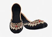 Ladies Khussa- Black- Khussa Shoes for Women