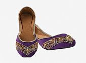 Ladies Khussa- Purple- Pakistani Khussa Shoes