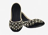 Ladies Khussa- Black- Pakistani Khussa Shoes