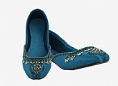 Ladies Khussa- Teal- Khussa Shoes for Women