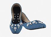 Ladies Khussa- Cadet Blue- Khussa Shoes for Women