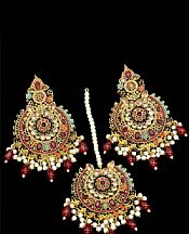 Earrings - Maroon