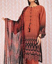 Cinnabar Red Khaddar Suit- Pakistani Winter Clothing