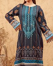 Edenrobe Black Cotton Satin Kurti- Pakistani Winter Dress