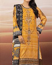 Edenrobe Mustard Crepe Suit- Pakistani Winter Dress