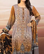 Grey Crepe Suit- Pakistani Winter Dress