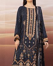 Edenrobe Charcoal/Black Khaddar Suit- Pakistani Winter Clothing