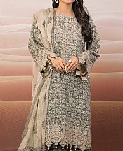 Edenrobe Off-white/Grey Khaddar Suit- Pakistani Winter Dress