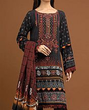 Edenrobe Black Viscose Suit- Pakistani Winter Dress