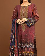Edenrobe Crimson Viscose Suit- Pakistani Winter Dress
