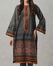Dark Grey Khaddar Kurti- Pakistani Winter Dress