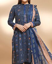 Yinmn Blue Khaddar Suit- Pakistani Winter Dress
